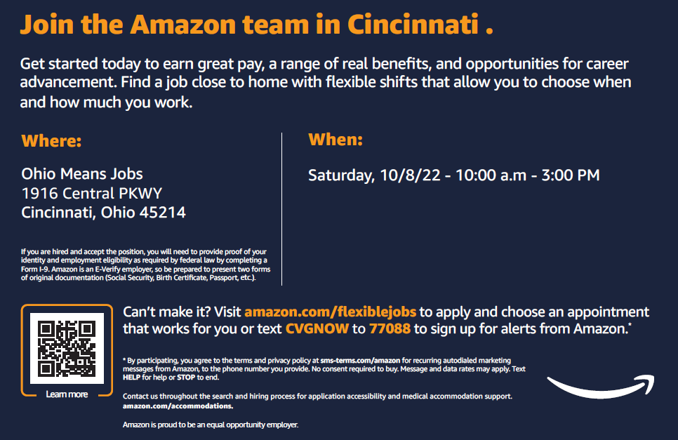 Amazon Hiring Event OhioMeansJobs OhioMeansJobs